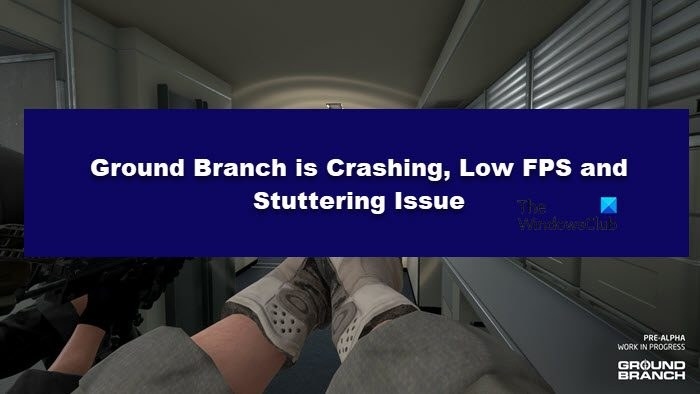 Troubleshoot Ground Branch crashes, low frame rates and stutter
