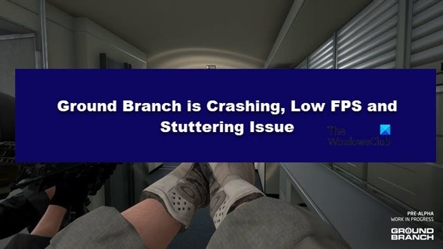 Troubleshoot Ground Branch crashes, low frame rates and stutter