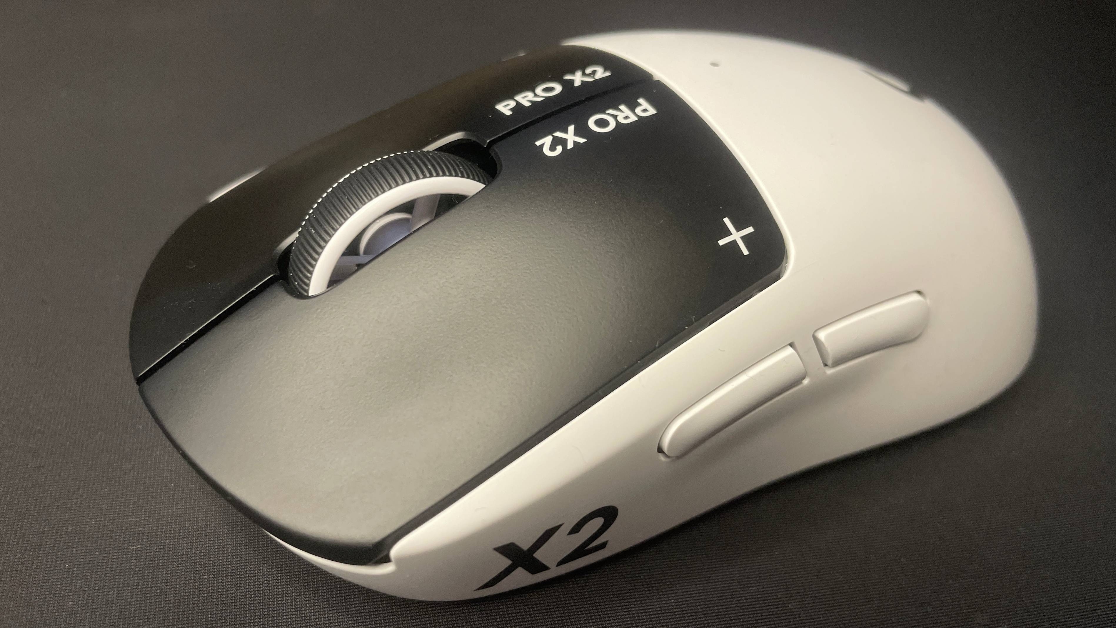 A Logitech G Pro X2 Superstrike gaming mouse