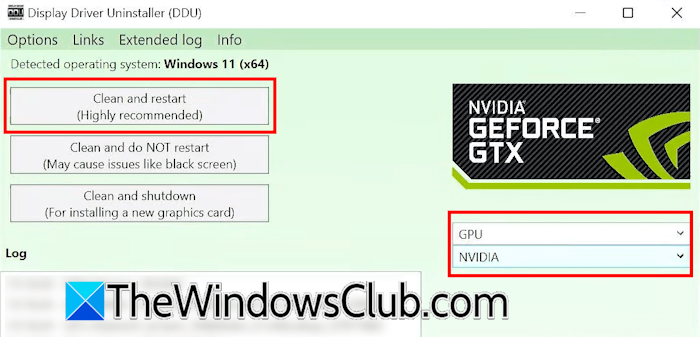Choose correct GPU in DDU